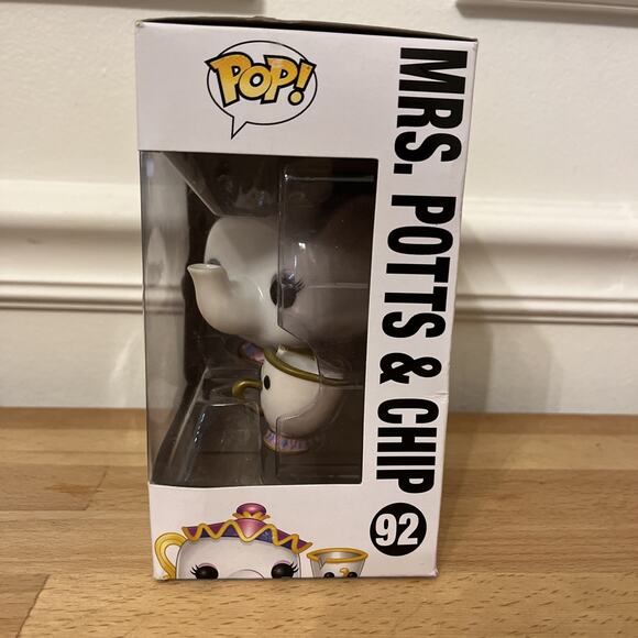 Funko Pop! Disney Beauty and the Beast Mrs. Potts Chip Vinyl Figure #92 Retired - Picture 2 of 6
